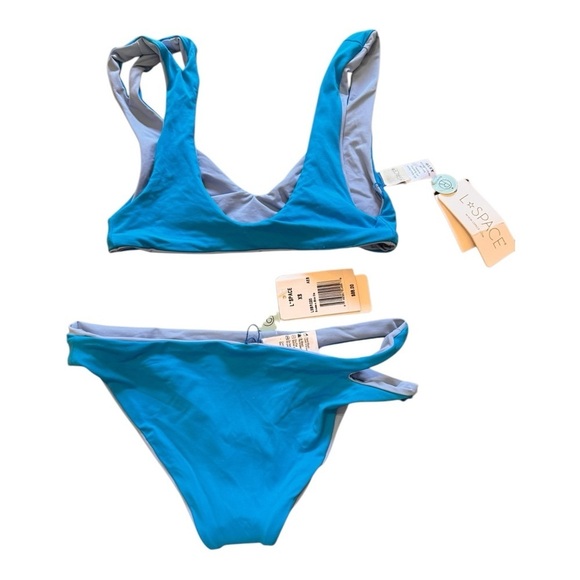 L*Space One Wave Top/Breakers Classic Reversible Bottom in Aura/Elc Blue NWT - Picture 5 of 10